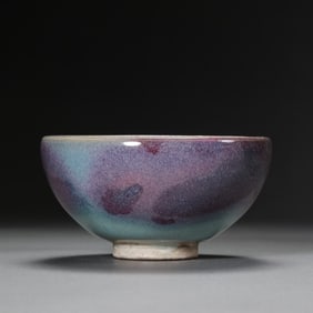 China Northern Song Dynasty Jun kiln sky blue glaze hanging red cup