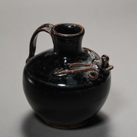 Chinese Northern Song Dynasty Cizhou kiln black glaze animal mouth pot