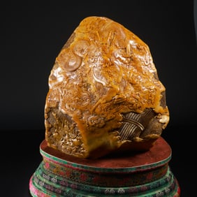 A Chinese Qing Dynasty Tianhuang stone carved ornament