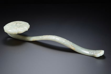 Chinese Qing Dynasty Hetian jade Ruyi ornaments