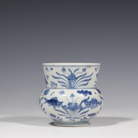 Blue and white fish and algae pattern slag bowl, Chenghua period, Ming Dynasty, China