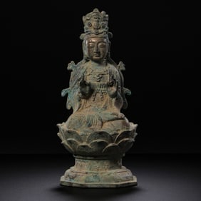 Chinese Liao Dynasty bronze seated Buddha