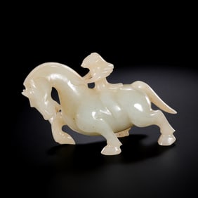 Chinese Han Dynasty Jade Horseman