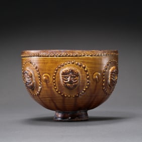 Chinese Sui Dynasty yellow glaze plastic bowl