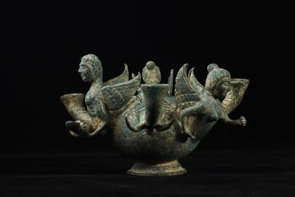 Achaemenid period ancient Persian culture three-hole copper bottle