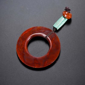Chinese Warring States Period Red Agate Ring