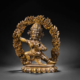 Chinese Ming Dynasty Alloy Bronze Buddha Statue