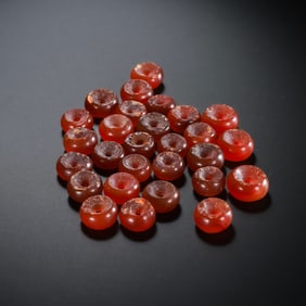 Chinese Liao Dynasty Agate Grinding Wheel Beads