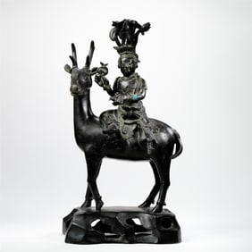 Chinese Qing Dynasty bronze Buddha statue