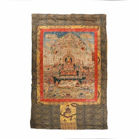 Embroidered thangka from the Xuande period of the Ming Dynasty, China