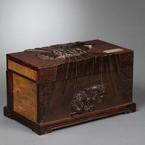 Chinese Qing Dynasty Huanghuali wood box
