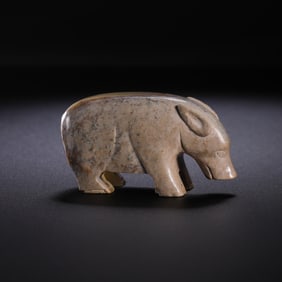 Chinese Han Dynasty Jade Pig