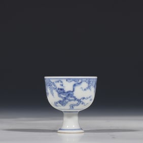 Blue and white cup from the Yongzheng period of the Qing Dynasty, China