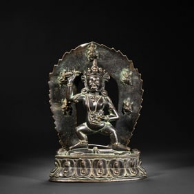 Chinese Ming Dynasty bronze standing Buddha statue