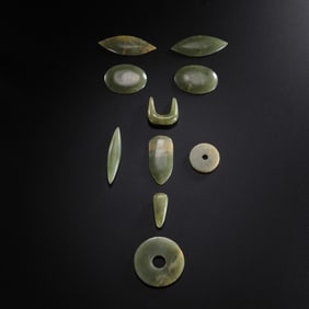 Chinese Han Dynasty Jade Face