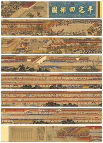 "The Ceremony of Presenting Captives after the Pacification of the Western Regions" by Xu Yang