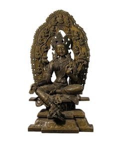 Chinese Ming Dynasty Alloy Bronze Seated Buddha Statue