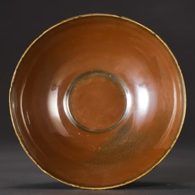 Chinese Song Dynasty Red Glazed Flower-Shaped Bowl