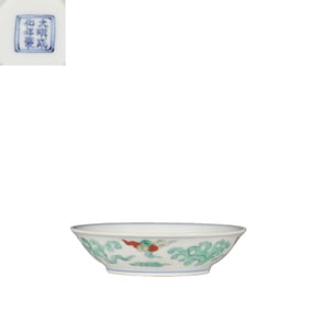 Doucai Plate from the Chenghua Period of the Ming Dynasty in China