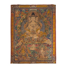 Chinese Qing Dynasty Buddhist Thangka