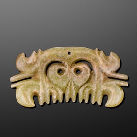 Hongshan Culture (Hongshan Period) Jade Pendant with Hooked Clouds