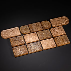 A set of jade belt plaques from the Liao Dynasty in China