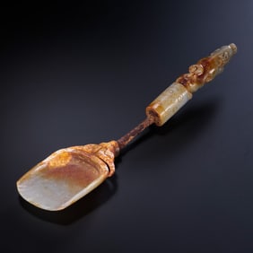 Chinese Han Dynasty jade spoon
