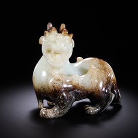 Jade auspicious beasts from the Han Dynasty in China