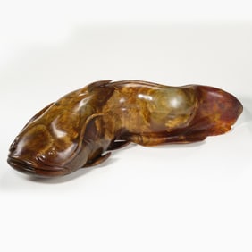 Jade catfish ornament from the Han Dynasty in China