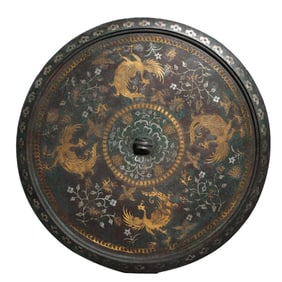 Gold and silver inlaid mirror from the Warring States period in China