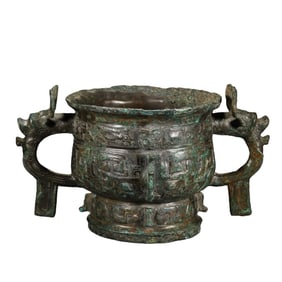 Bronze Gui-style Incense Burner from the Shang and Zhou Dynasties in China