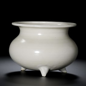 A white porcelain tripod censer from Gongxian kiln, Tang Dynasty, China