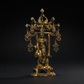 Gilt Bronze Seated Buddha Statue from the Northern Wei Dynasty in China