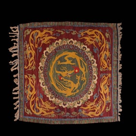 Chinese Qing Dynasty Dragon Pattern Brocade