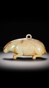 Jade auspicious beasts from the Han Dynasty in China