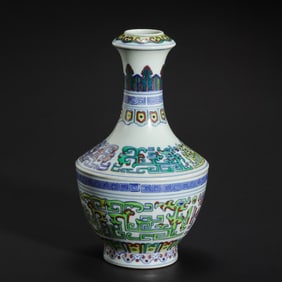 Doucai vase from the Qianlong period of the Qing Dynasty, China