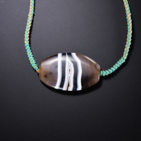 Pure Dzi Bead Necklace from the Tang Dynasty of China