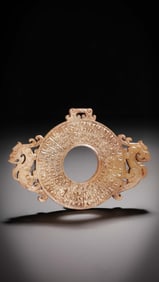 Jade disc from the Warring States period in China