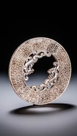 Jade bi disc with cloud pattern from the Warring States period of China