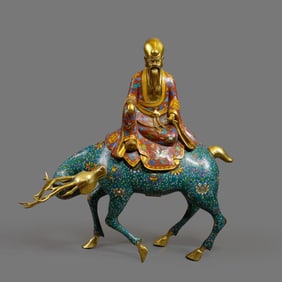 Chinese Ming Dynasty Chenghua period enamel painted seated figure