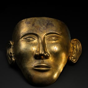 Silver-gilt mask from the Liao Dynasty in China