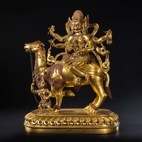 Gilt Bronze Buddhist Statue from the Yongle Period of the Ming Dynasty in China