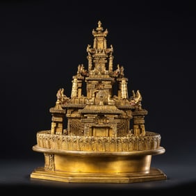 Gilded Bronze Mandala from the Ming Dynasty in China