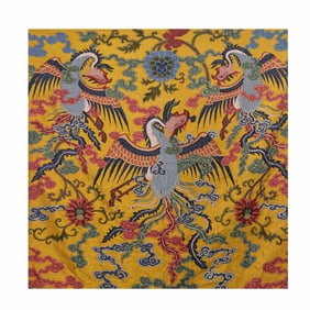 Chinese Qing Dynasty Phoenix Pattern Kesi (silk tapestry)