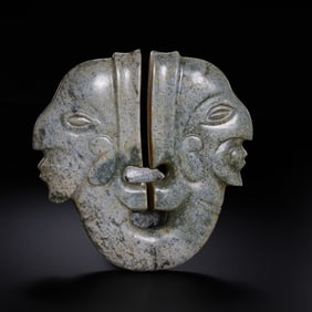 Double head ornament from the Hongshan Culture of the Hongshan Period in China