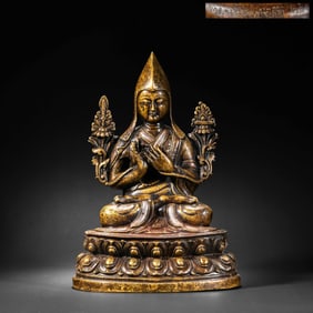 Chinese Qing Dynasty Alloy Bronze Seated Buddha Statue