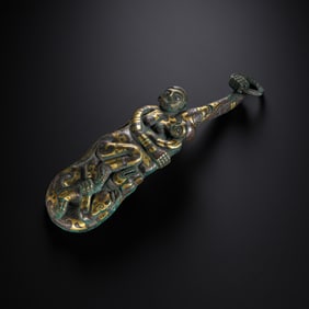 Gold and silver inlaid belt hooks from the Warring States period in China