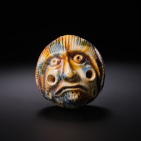 Chinese Tang Dynasty Tricolor Glazed Medal