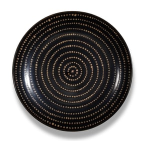 A spotted plate from the Jizhou kiln of the Southern Song Dynasty, China