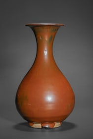 Red-glazed Yuhuchun vase from Yaozhou kiln, Northern Song Dynasty, China
